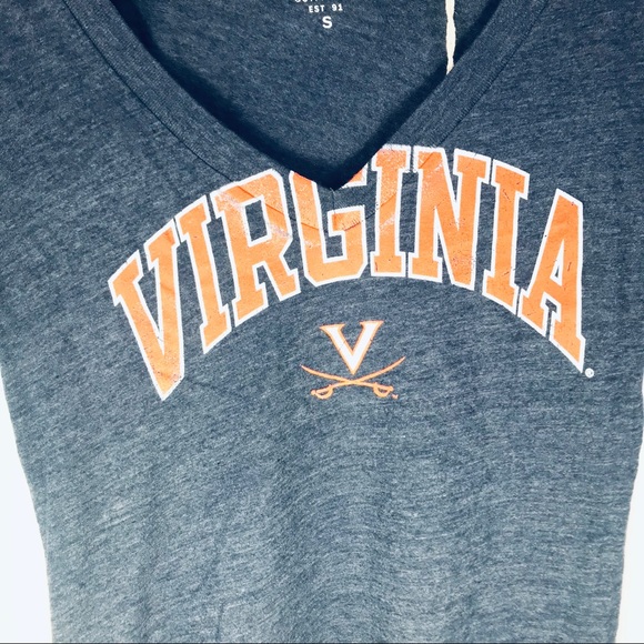 Virginia Cavaliers women’s V neck T-Shirt Size Sm - Picture 2 of 7